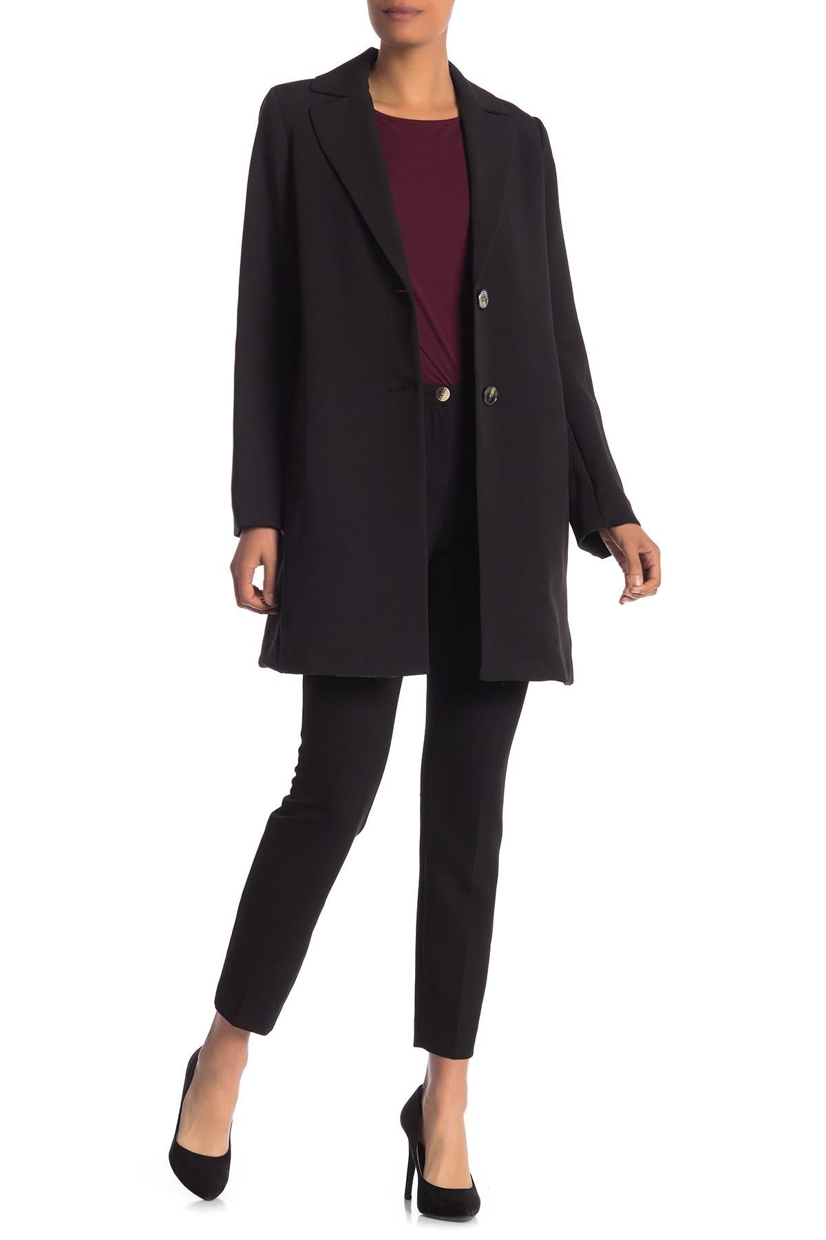 Black Xs Single-Breasted Coat C94865