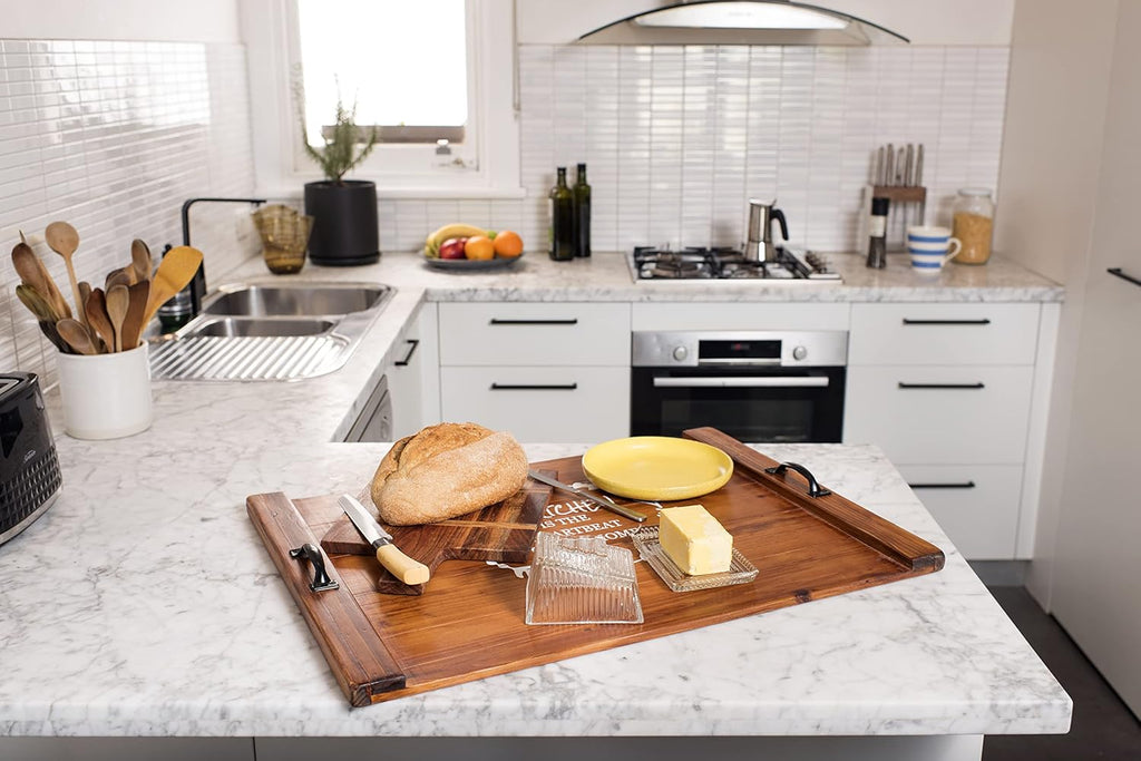 Wooden Stove Top Covers for Gas Stove and Electric Stove, Pack of 2 O5454