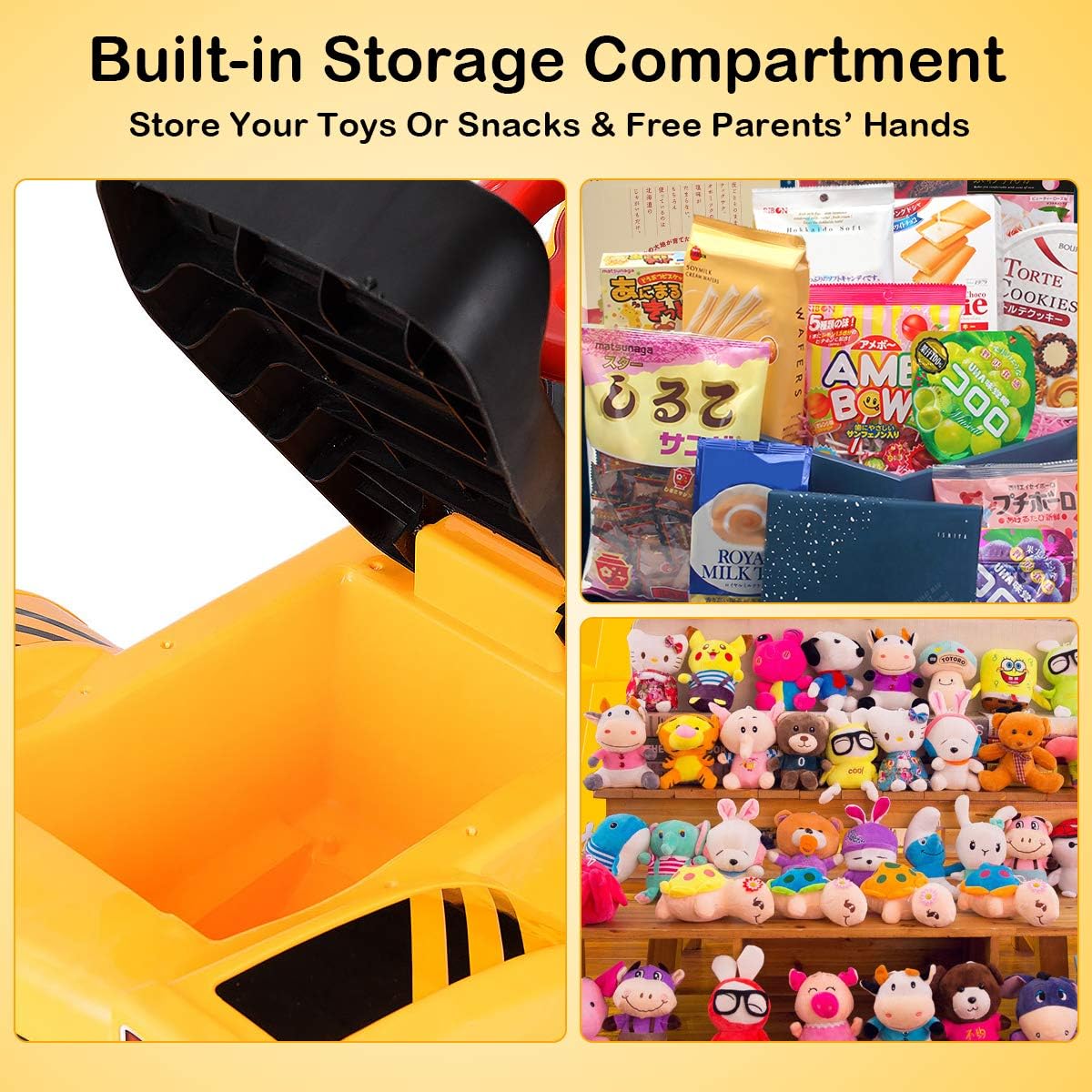 Yellow Kids Ride On Construction Bulldozer P8913