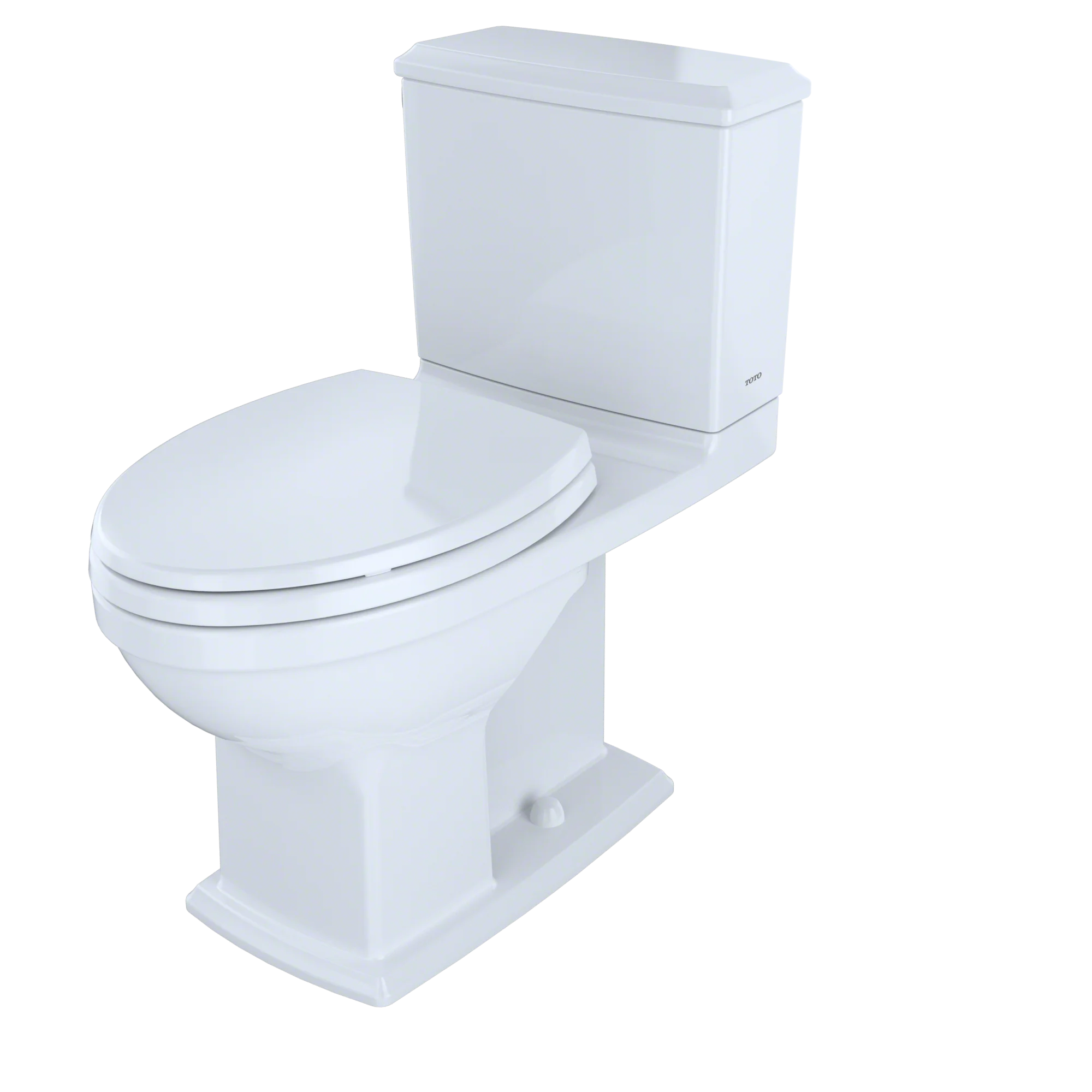 Cotton White Two-Piece Elongated Dual Flush Toilet H938