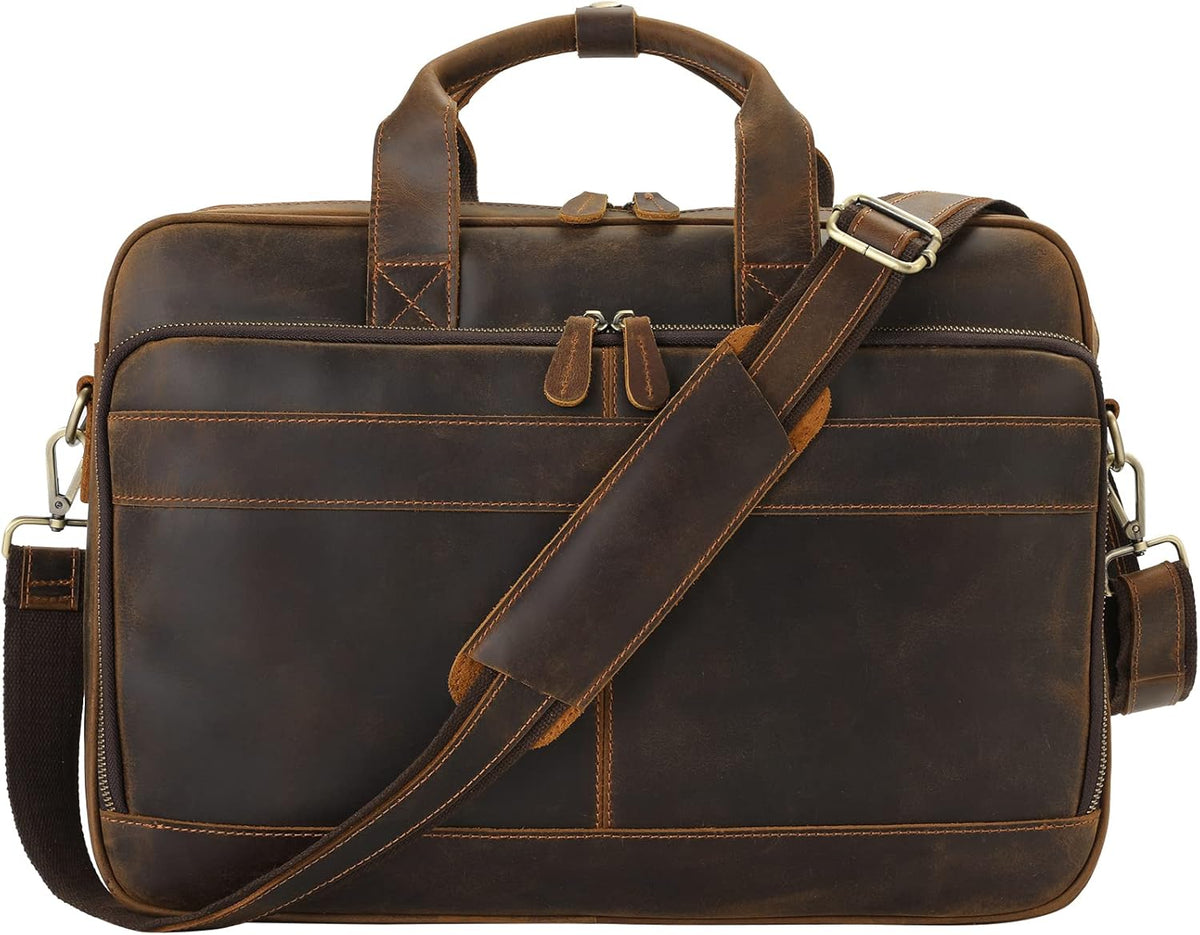 Leather Briefcase Laptop Messenger Bag Z8850