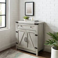Stone Grey Barn Door Accent Cabinet G357