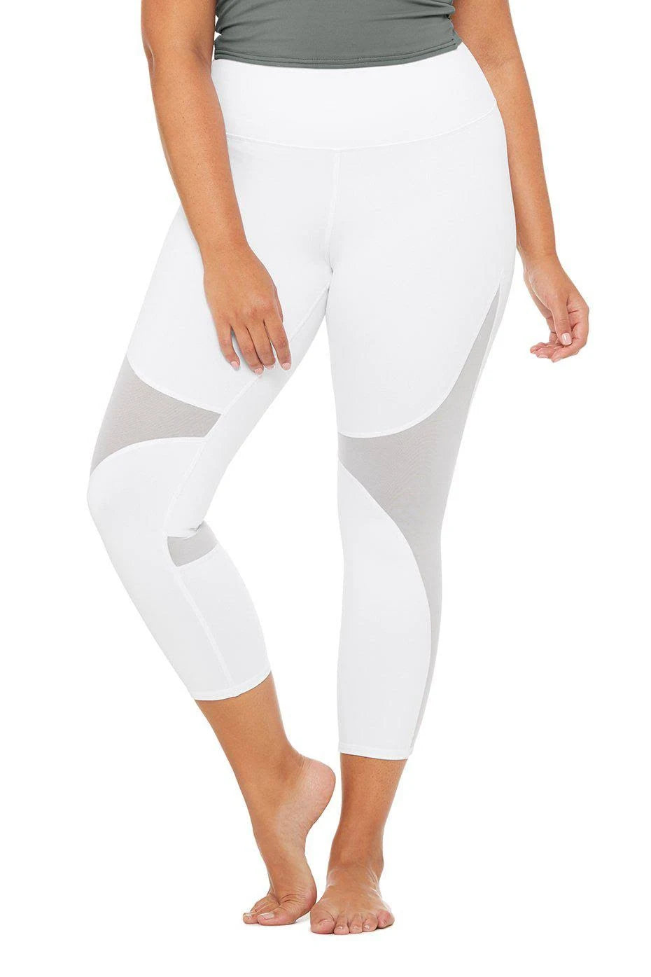 High-Waist Yoga Capris White Xxs X16906