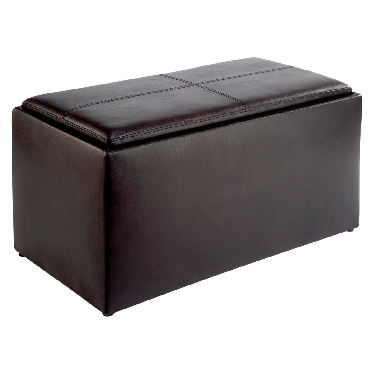 Black Espresso Storage Ottoman K10295