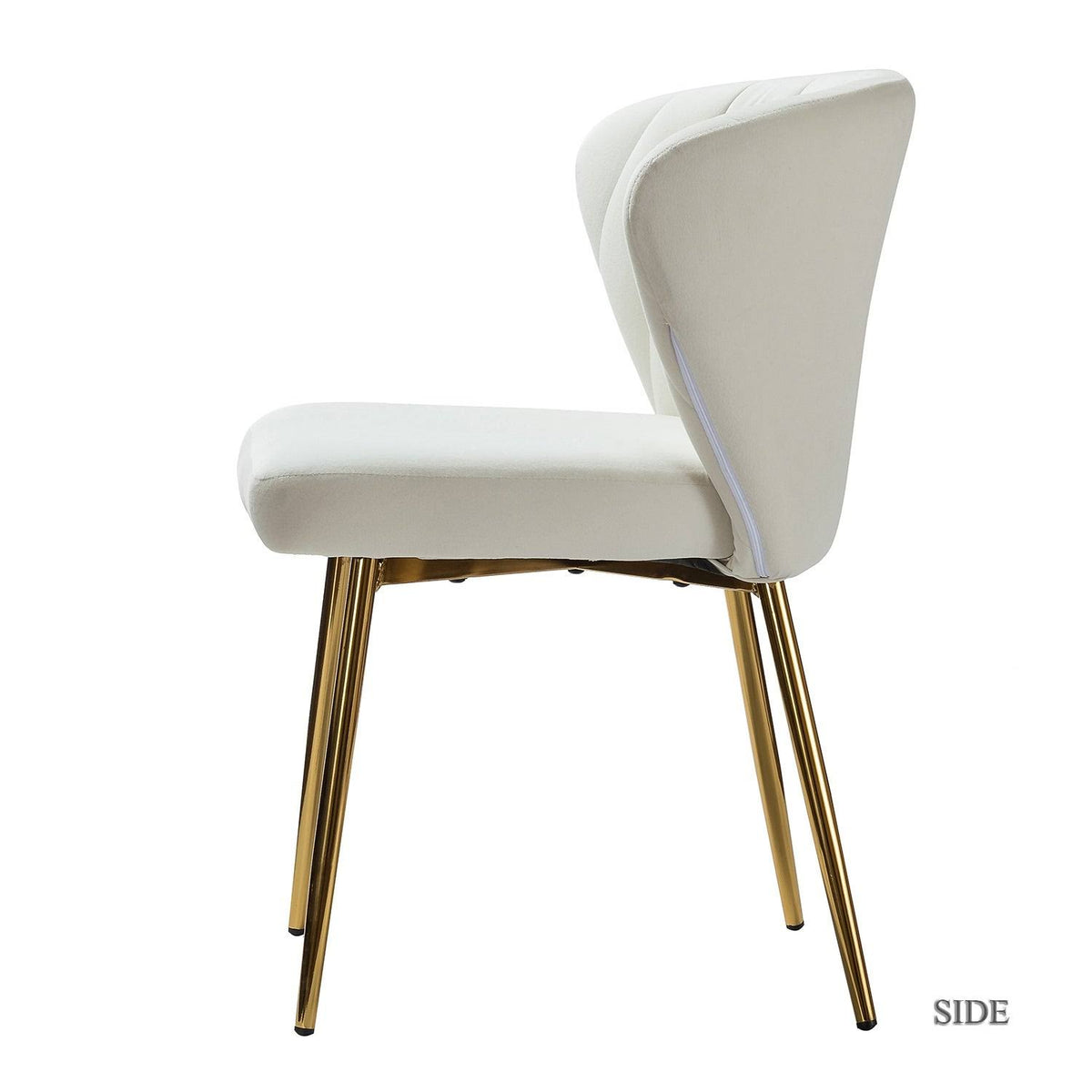 Teal Blue Side Chair with Gold Legs L789