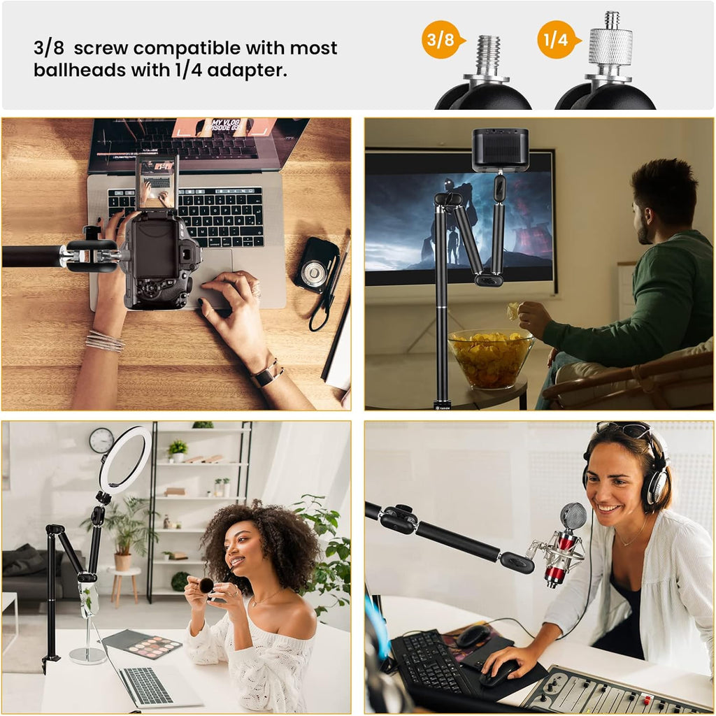 Heavy Duty Articulated Desk Camera Mount Stand U54480