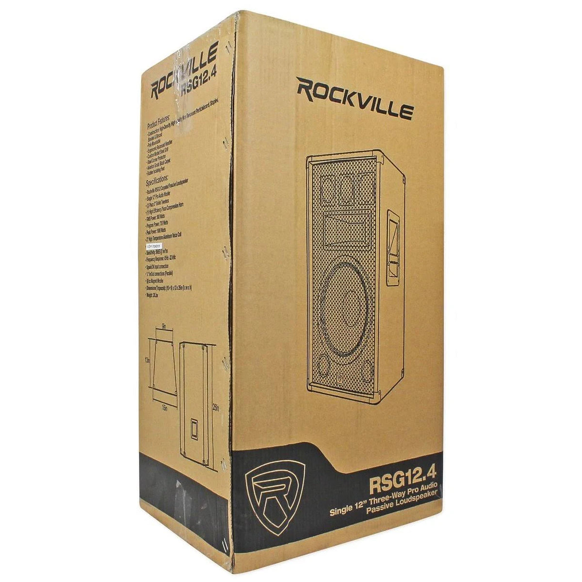 12 3-Way 1000W 4-Ohm Passive DJ Speakers with Stands, Cables, Bag K64990