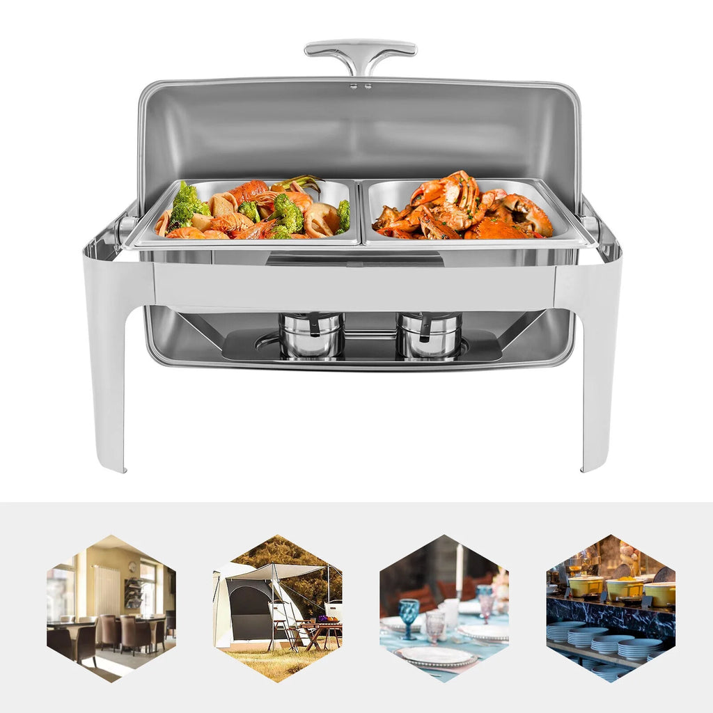 9.54QT Stainless Steel Chafing Dish Set J90671