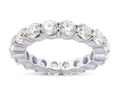 14K White Gold Over Sterling Silver Eternity Wedding Band Ring S598724