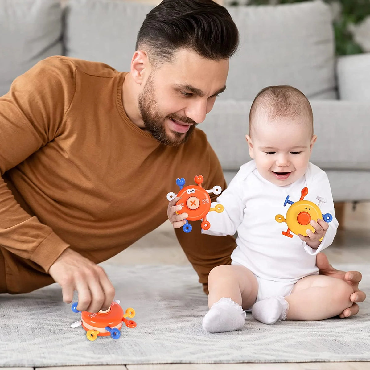 2 Pack Baby Sensory Finger Push Toy V5237