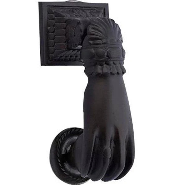 4 1/2 inch Solid Brass Door Knocker - Oil Rubbed Bronze A52903