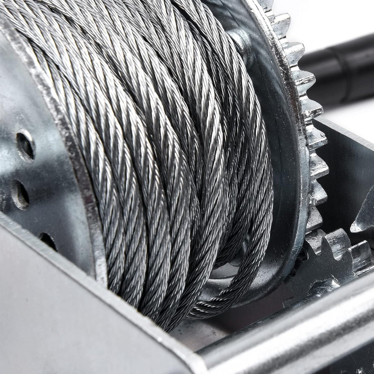 2500lbs Two-Way Ratchet Gear Manual Winch with 32.8 ft Steel Wire, Pack of 2 M169858