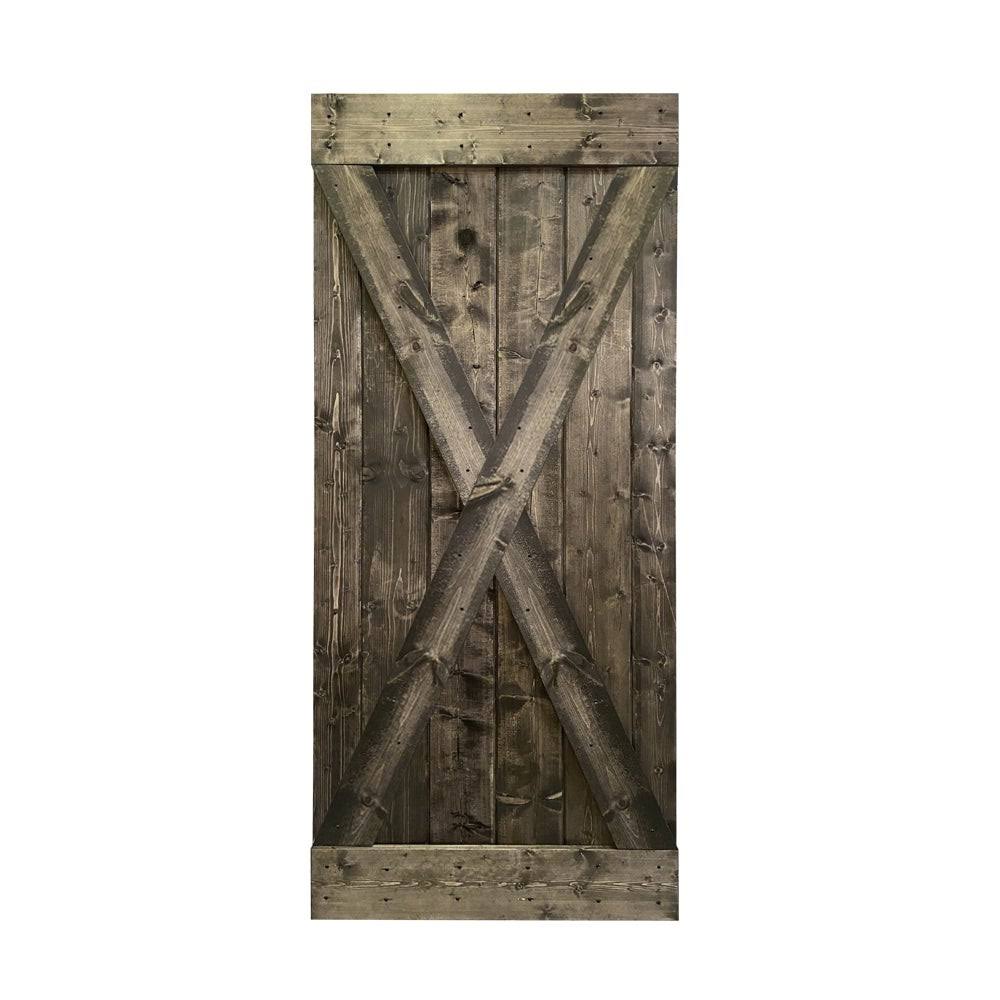 Solid Knotty Pine Wood Interior Sliding Barn Door Slab F328666