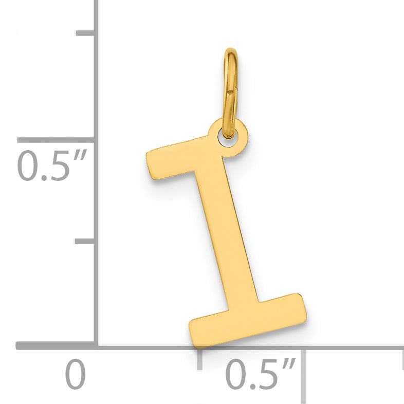 14K Yellow Gold Letter L Initial Pendant Charm A181260