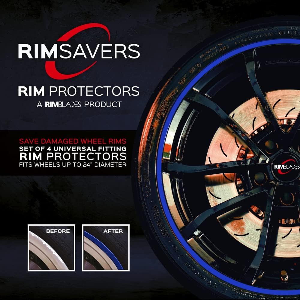 Silver Wheel Rim Protectors Set of 4 Q856