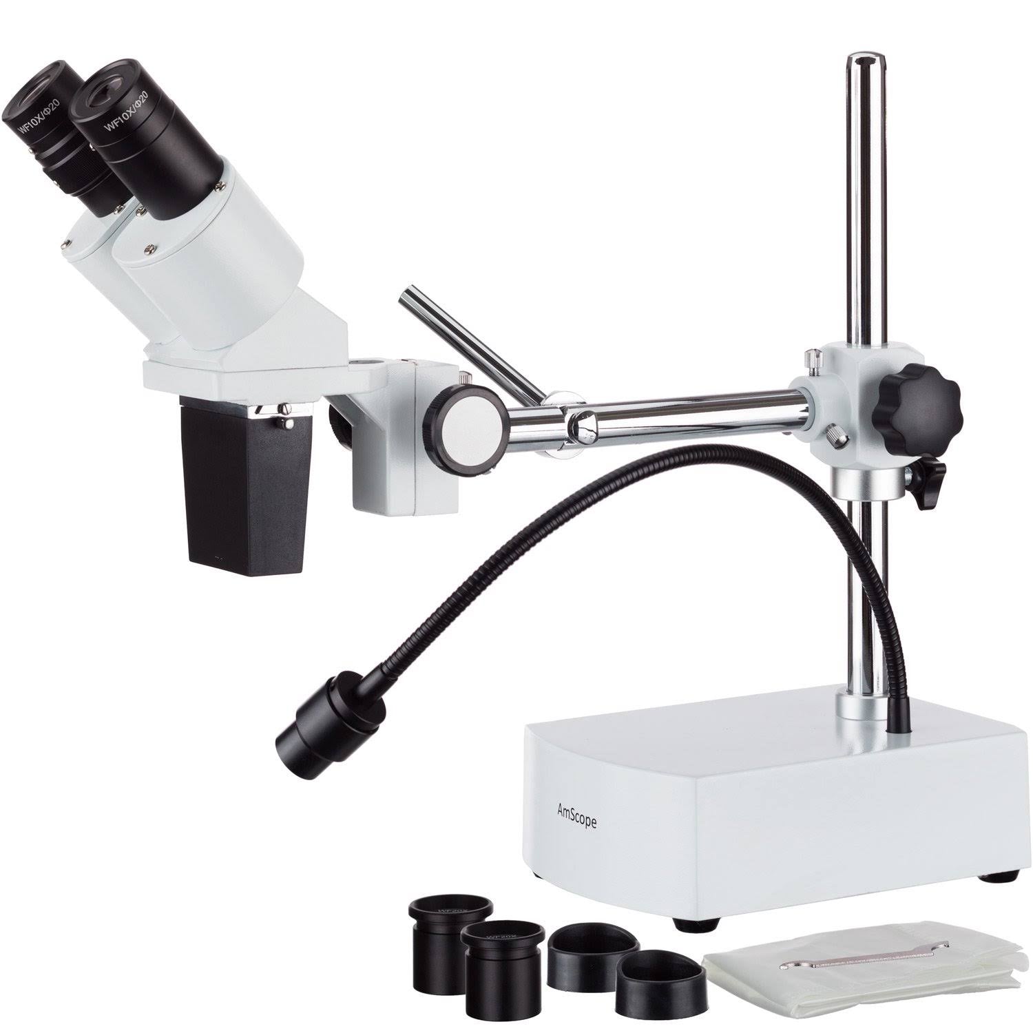 20X & 40x Widefield Stereo Microscope with Boom Arm Stand T479021