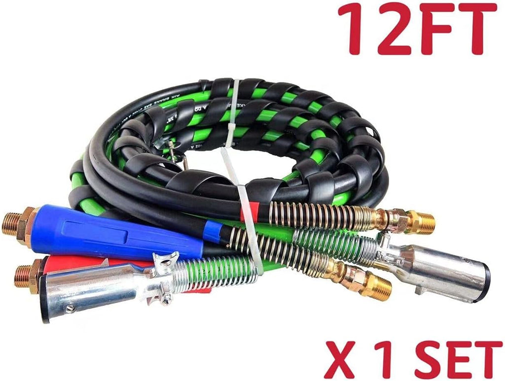 12 Ft 3-in-1 ABS Electrical and Rubber Air Line Hose Assemblies Z628