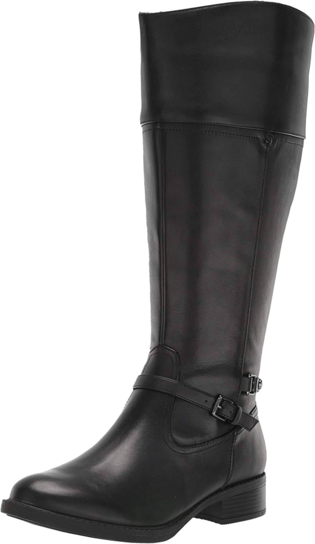 Black Wide Calf Shoes H4246