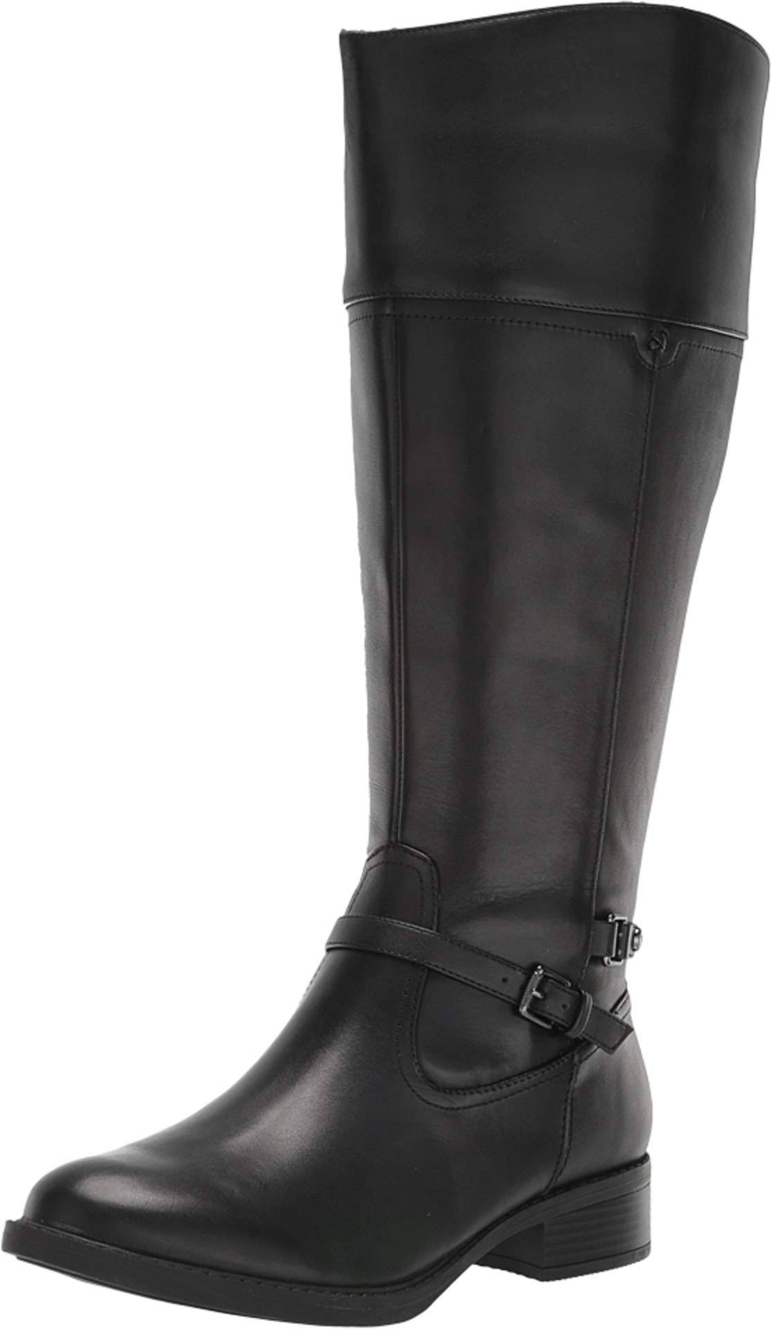 Black Wide Calf Shoes H4246