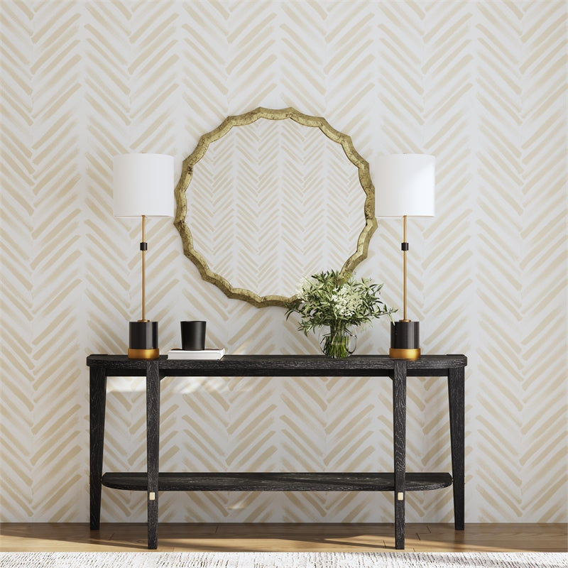 Black Wood Console Table V65402