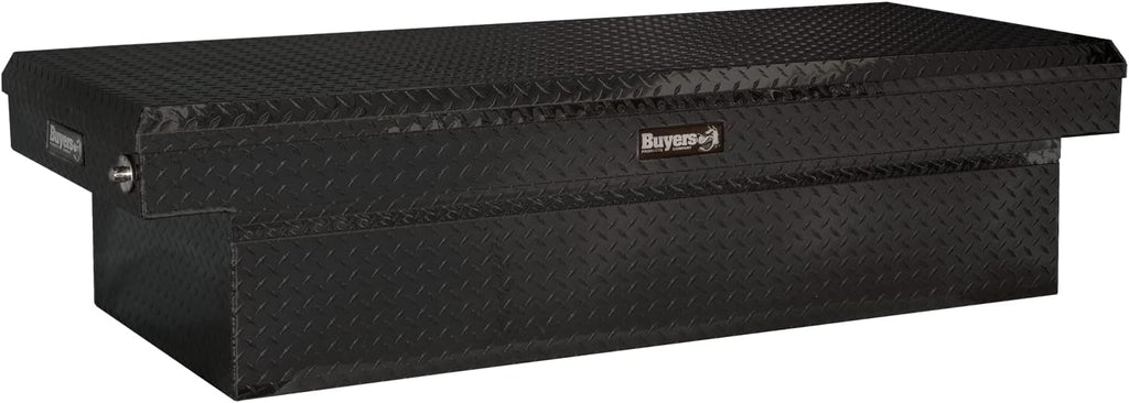 Heavy Duty Saddle Truck Tool Box, Diamond Tread Aluminum, 71x27x18, Silver O519