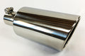 Polished Stainless Steel Bolt On Rolled Slant Exhaust Tip Pack of 2 E711053