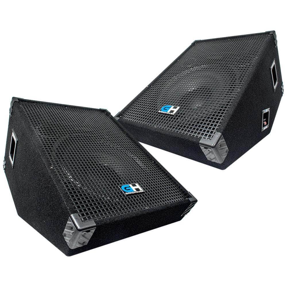 Pair of 15 inch Passive Wedge Floor Monitors 400 Watts RMS Each P43829