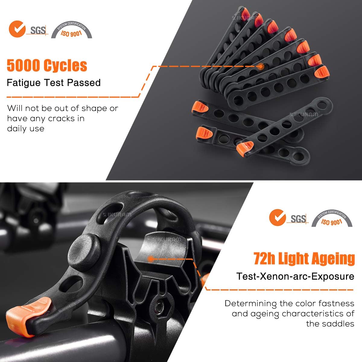 3 Bike Rack Hitch Mount Double Foldable Rack S466