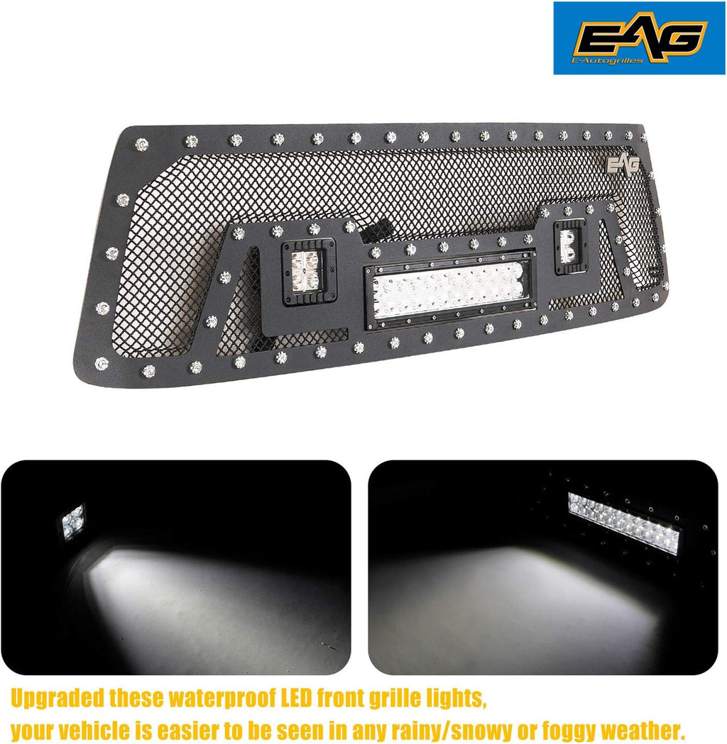 Black Stainless Steel Wire Mesh Grille with 3 LED Lights P522