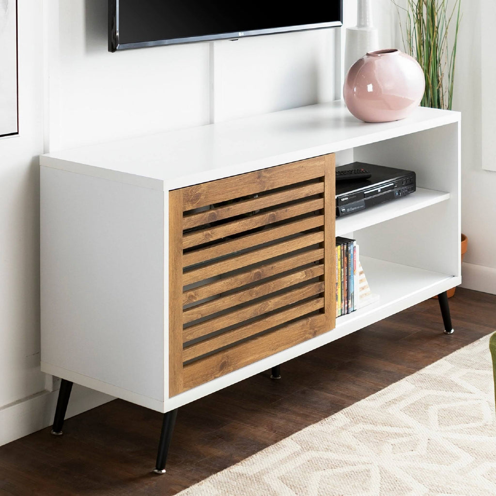 Sliding Door TV Console - Grey Wash R123231