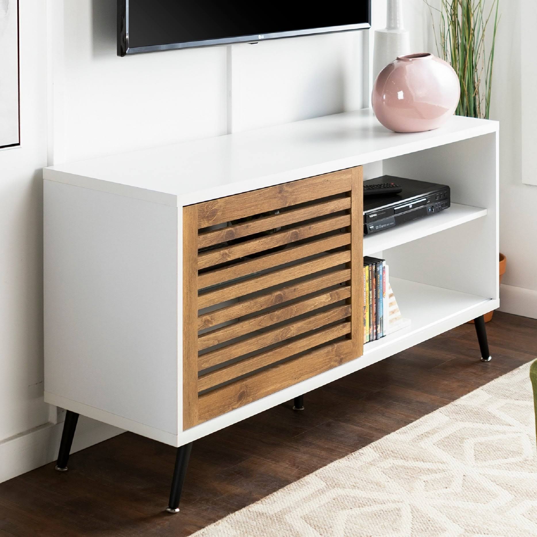 Sliding Door TV Console - Grey Wash R123231