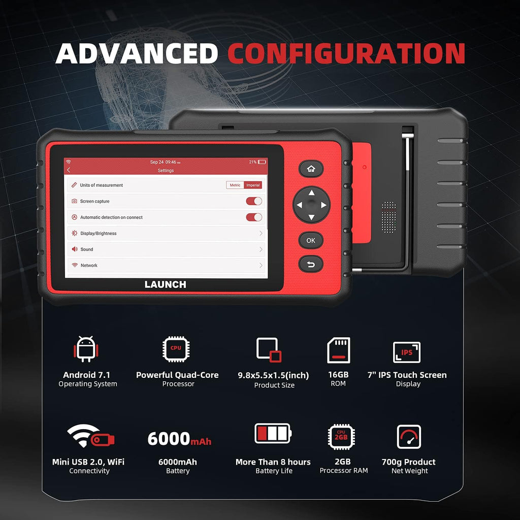 7'' Touch Screen OBD2 Scanner Car Code Reader J94853