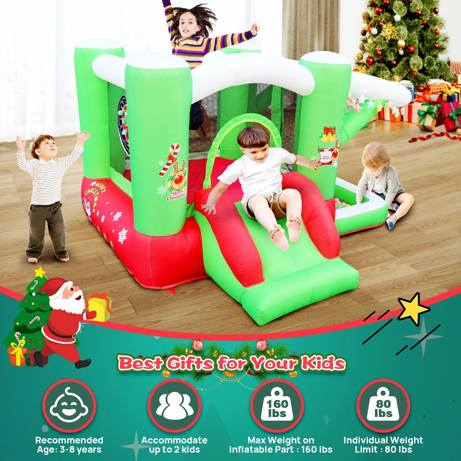 80" x 91" Inflatable Bouncer with Blower T5831