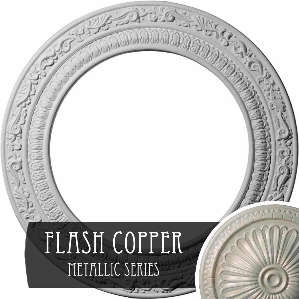 Hand-Painted Flash Copper Ceiling Medallion Y649