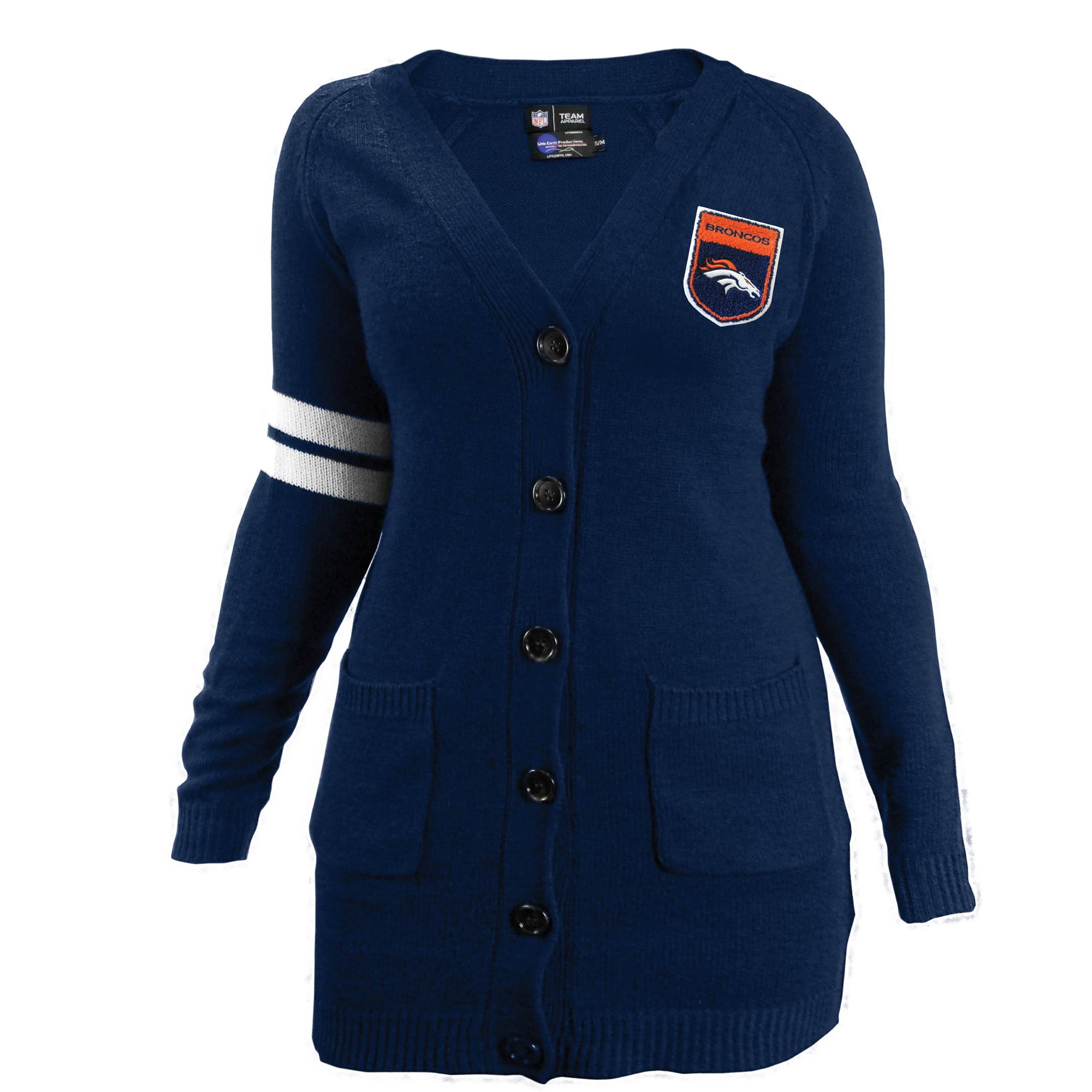 Navy NFL Denver Broncos Varsity Cardigan J9436