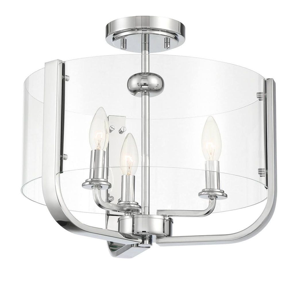 Chrome 3 Light Semi-Flush Mount N971046