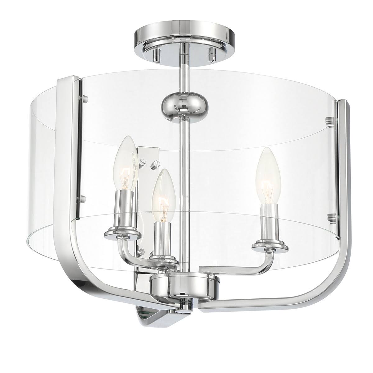 Chrome 3 Light Semi-Flush Mount N971046