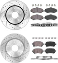 FRONT 302mm + REAR 305mm D/S 5 Lug Rotors + Ceramic Pads + Clips I490