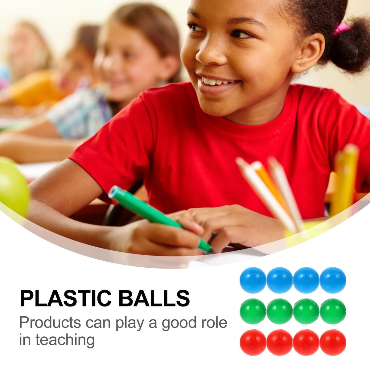 30pcs 15mm Colorful Plastic Balls Teaching Ball Toy M52849