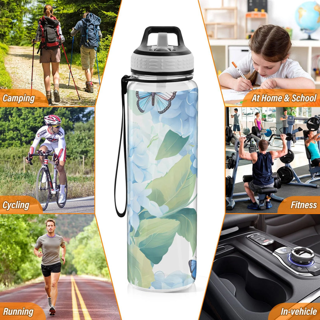 32oz Tritan Leakproof Clear Water Bottle with Straw U608