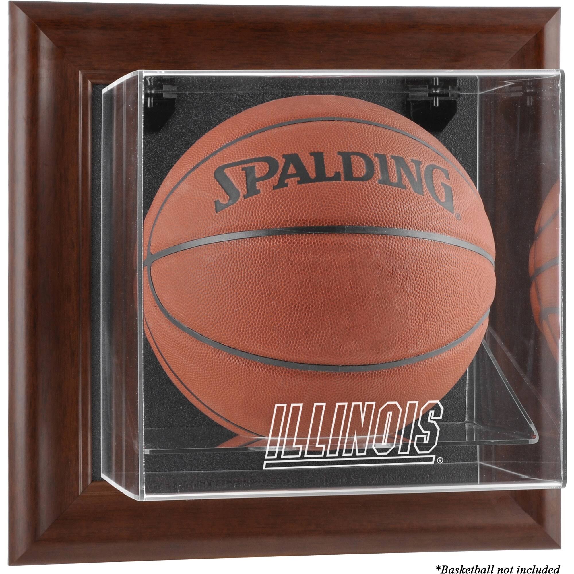 Brown Framed Wall Mountable Basketball Display Case A3850