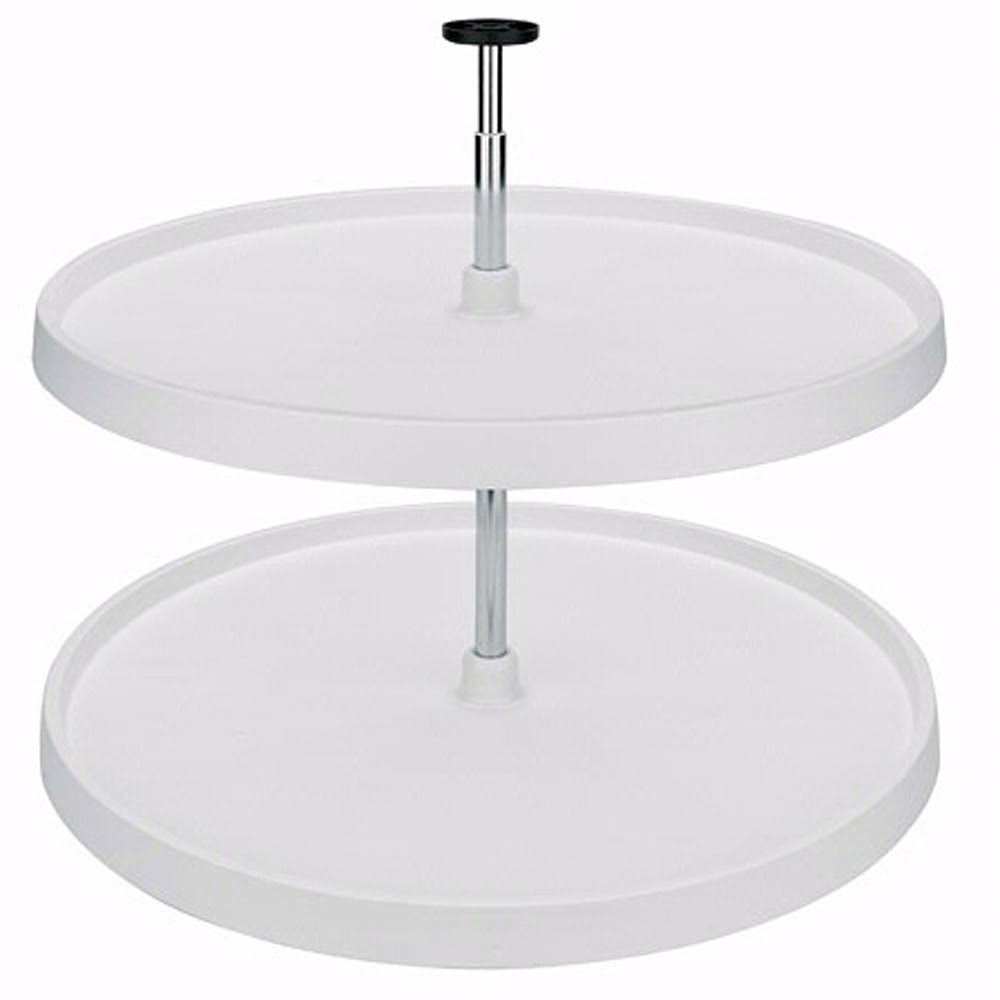 White 2-Shelf Lazy Susan W560