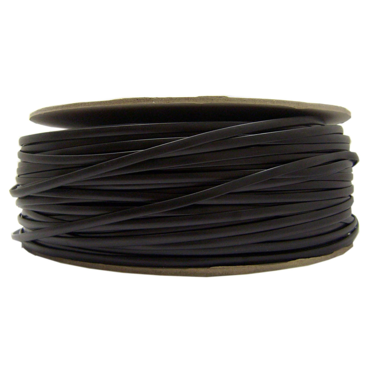 Black Flat Phone Cord 26 AWG 4 Conductor Spool 1000 Foot N71493