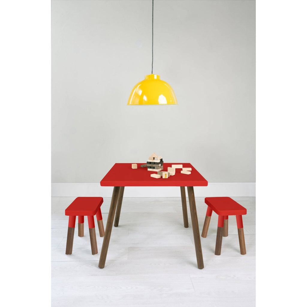 Red/Walnut Wood Kids Chairs (Set of 2) B26432