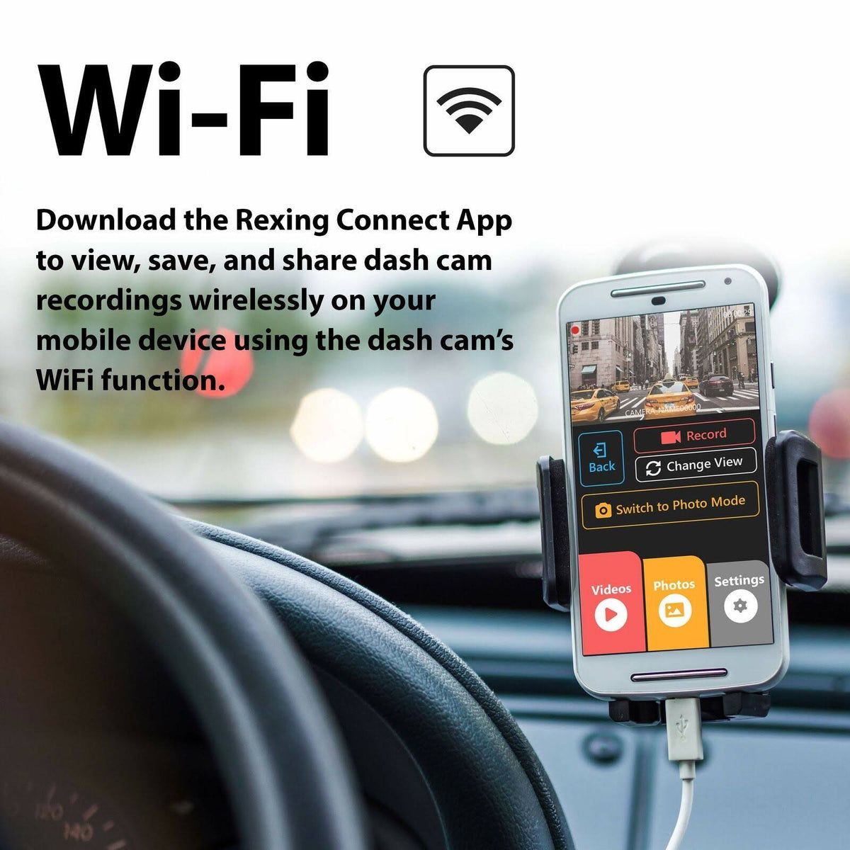 4K UHD WiFi Car Dash Cam with 170 Wide Angle LCD H65954
