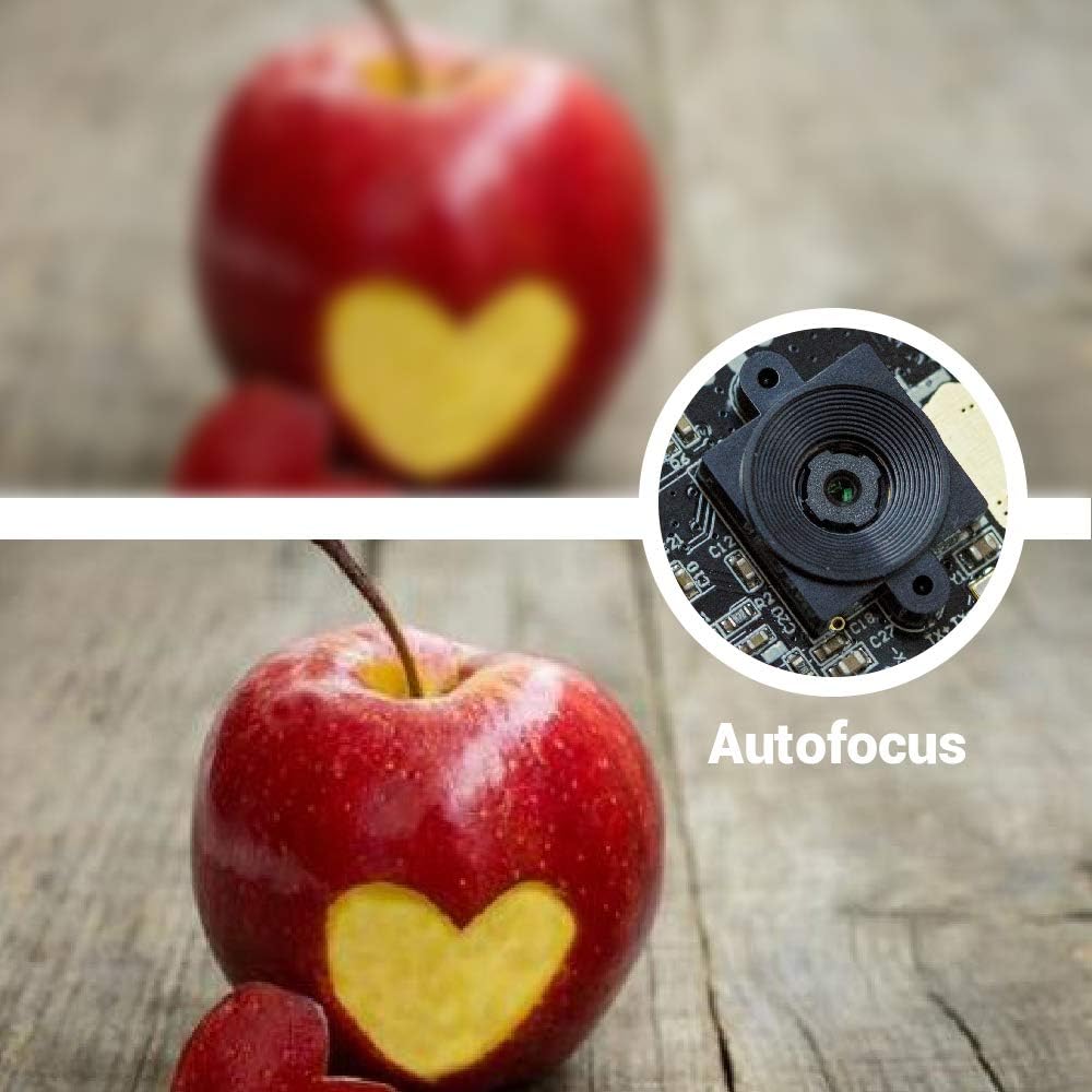 8MP 1080P Auto Focus USB Camera Module with Microphone, 1/3.2” CMOS IMX179 Mini UVC Webcam Board with 3.3ft/1m Cable H9016