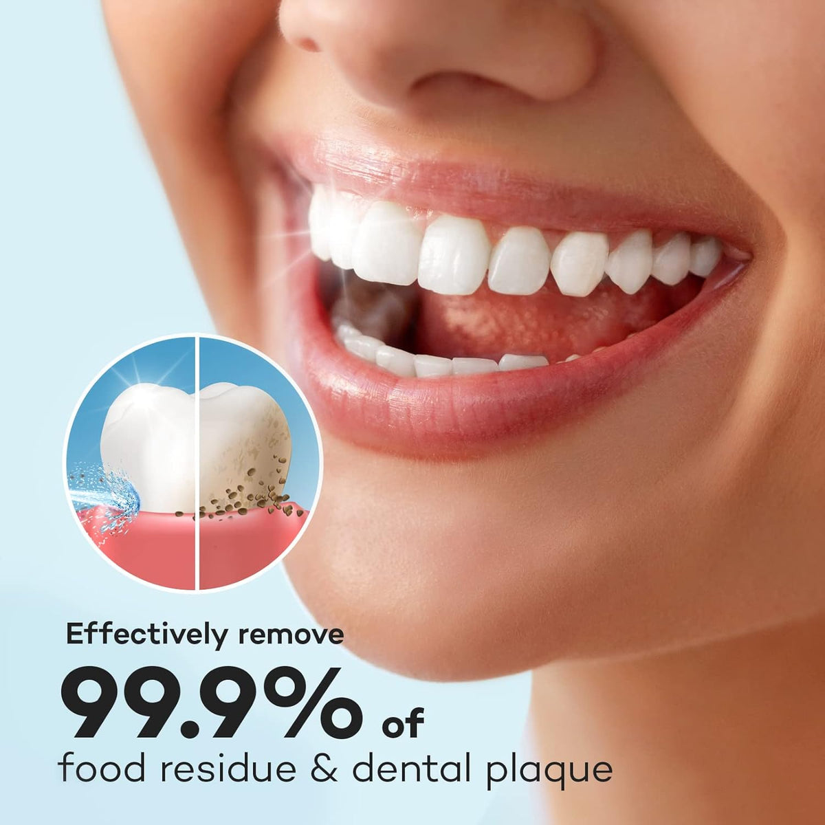 Water Flosser 600ML Oral Irrigator with 3 Flossing Modes, 10 Settings, 7 Tips, Pack of 2 U957820