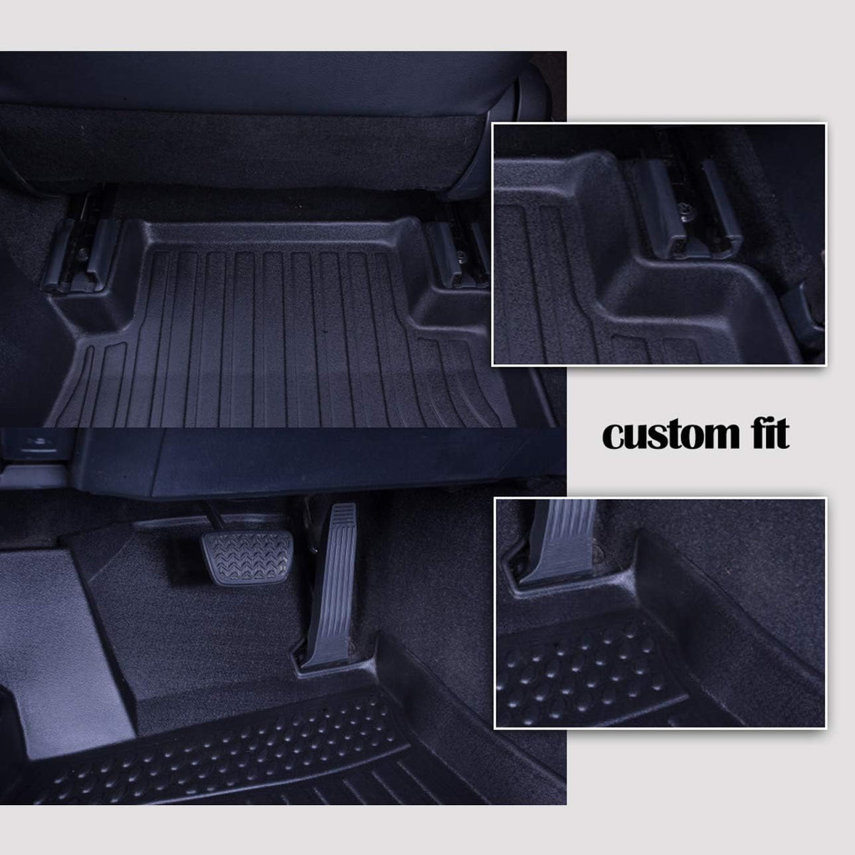 Heavy Duty Black Trunk Floor Mats for Hyundai Palisade 2020-2021 N60742