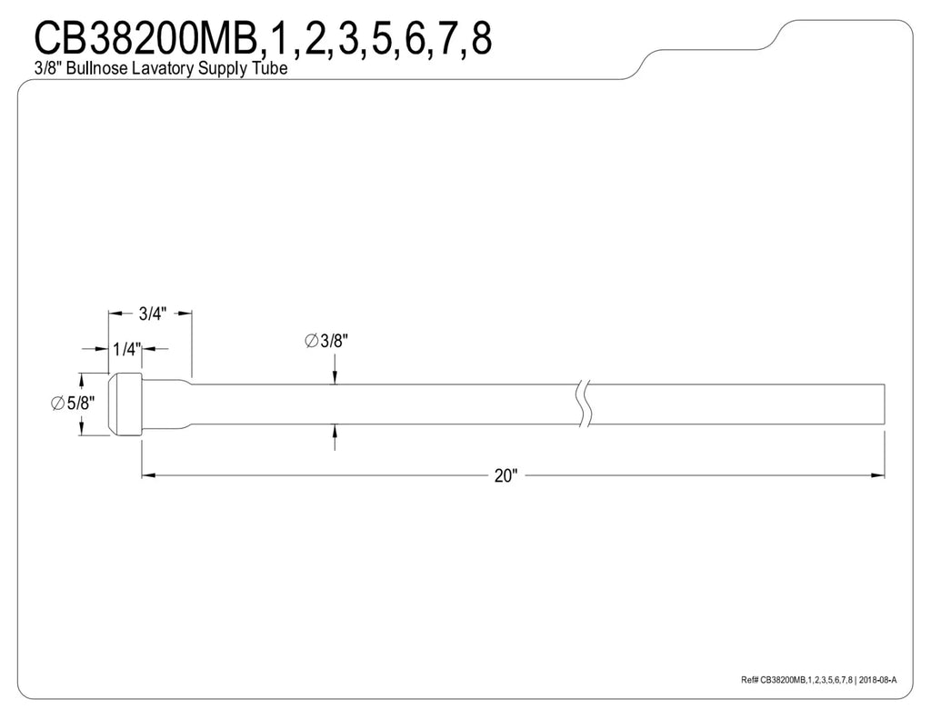Matte Black Bathroom Supply Line M16925