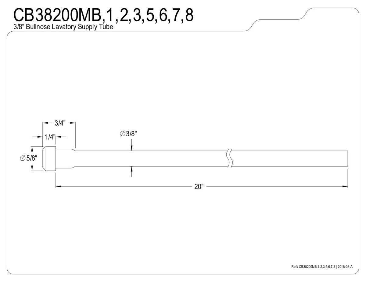 Matte Black Bathroom Supply Line M16925